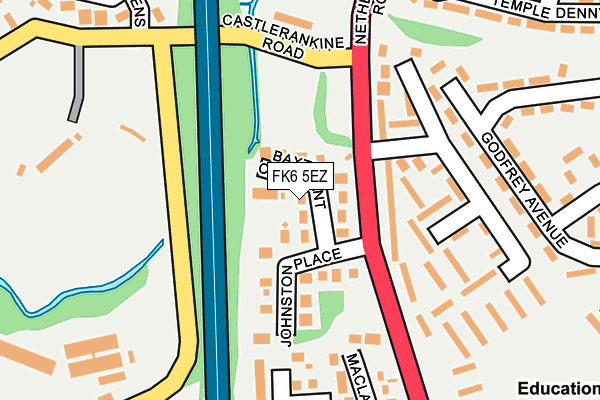FK6 5EZ map - OS OpenMap – Local (Ordnance Survey) FK6 5EZ map - OS OpenMap – Local (Ordnance Survey)