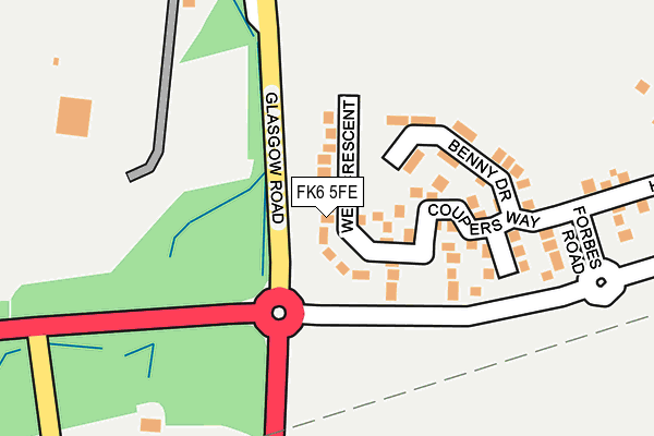 FK6 5FE map - OS OpenMap – Local (Ordnance Survey) FK6 5FE map - OS OpenMap – Local (Ordnance Survey)