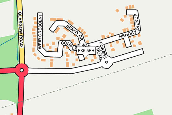 FK6 5FH map - OS OpenMap – Local (Ordnance Survey) FK6 5FH map - OS OpenMap – Local (Ordnance Survey)