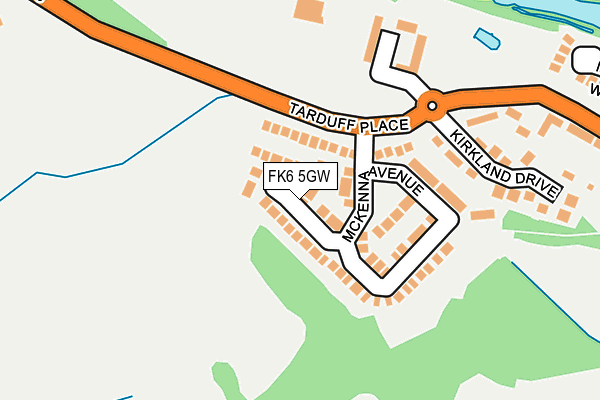 FK6 5GW map - OS OpenMap – Local (Ordnance Survey) FK6 5GW map - OS OpenMap – Local (Ordnance Survey)