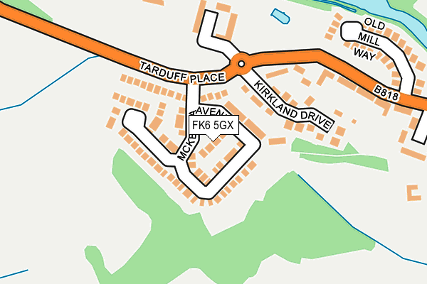 FK6 5GX map - OS OpenMap – Local (Ordnance Survey) FK6 5GX map - OS OpenMap – Local (Ordnance Survey)