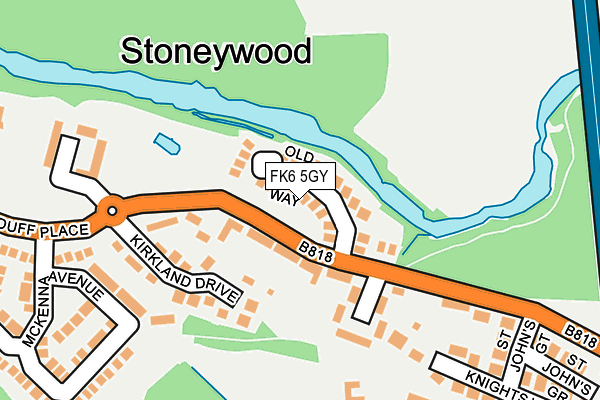 FK6 5GY map - OS OpenMap – Local (Ordnance Survey) FK6 5GY map - OS OpenMap – Local (Ordnance Survey)