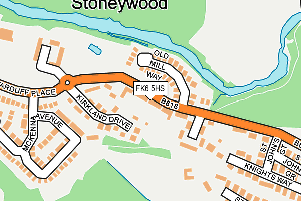 FK6 5HS map - OS OpenMap – Local (Ordnance Survey) FK6 5HS map - OS OpenMap – Local (Ordnance Survey)