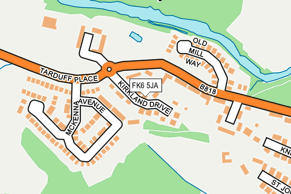 FK6 5JA map - OS OpenMap – Local (Ordnance Survey) FK6 5JA map - OS OpenMap – Local (Ordnance Survey)