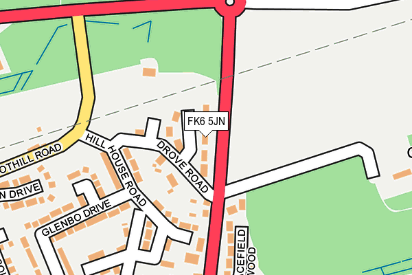 FK6 5JN map - OS OpenMap – Local (Ordnance Survey) FK6 5JN map - OS OpenMap – Local (Ordnance Survey)