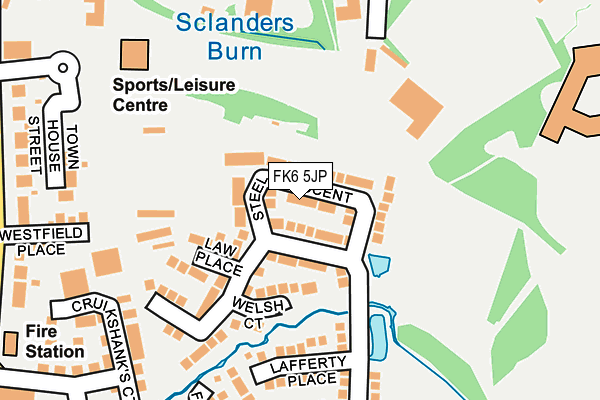 FK6 5JP map - OS OpenMap – Local (Ordnance Survey) FK6 5JP map - OS OpenMap – Local (Ordnance Survey)