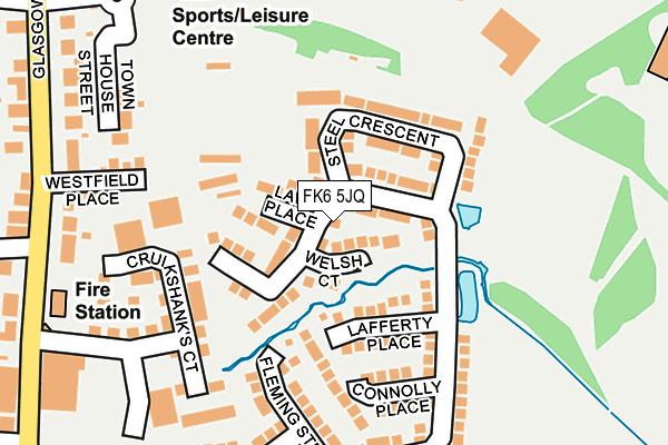 FK6 5JQ map - OS OpenMap – Local (Ordnance Survey) FK6 5JQ map - OS OpenMap – Local (Ordnance Survey)