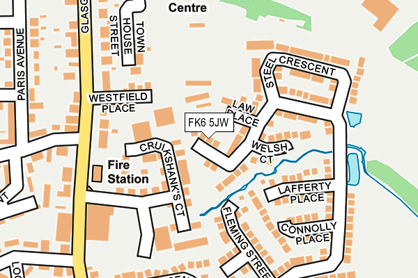 FK6 5JW map - OS OpenMap – Local (Ordnance Survey) FK6 5JW map - OS OpenMap – Local (Ordnance Survey)