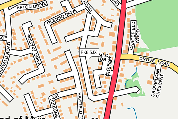 FK6 5JX map - OS OpenMap – Local (Ordnance Survey) FK6 5JX map - OS OpenMap – Local (Ordnance Survey)
