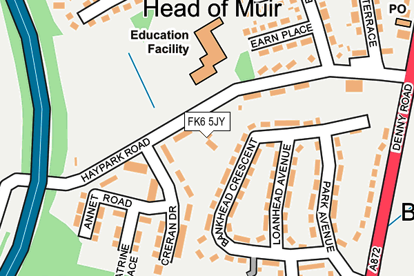 FK6 5JY map - OS OpenMap – Local (Ordnance Survey) FK6 5JY map - OS OpenMap – Local (Ordnance Survey)