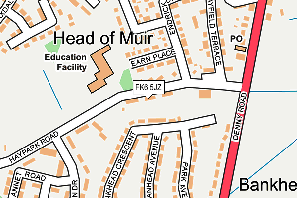 FK6 5JZ map - OS OpenMap – Local (Ordnance Survey)