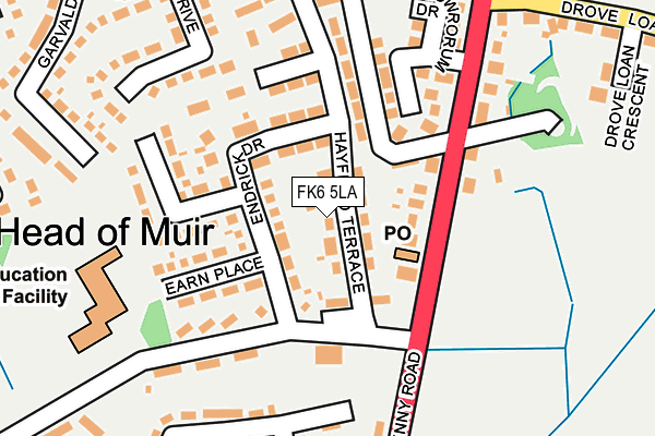 FK6 5LA map - OS OpenMap – Local (Ordnance Survey) FK6 5LA map - OS OpenMap – Local (Ordnance Survey)