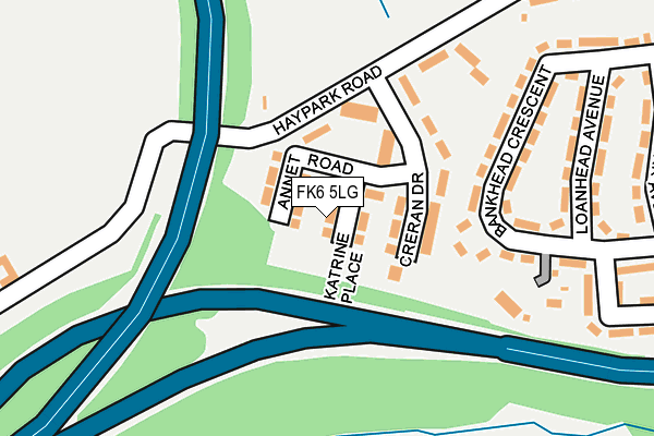 FK6 5LG map - OS OpenMap – Local (Ordnance Survey) FK6 5LG map - OS OpenMap – Local (Ordnance Survey)