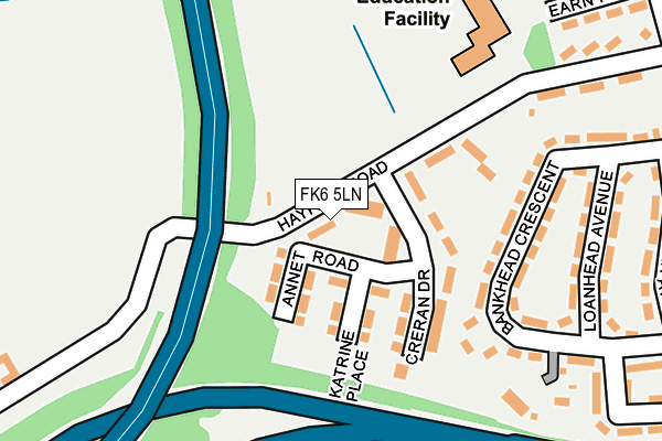 FK6 5LN map - OS OpenMap – Local (Ordnance Survey) FK6 5LN map - OS OpenMap – Local (Ordnance Survey)