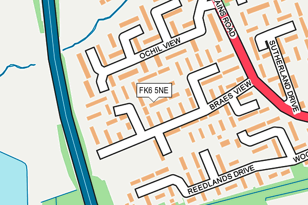 FK6 5NE map - OS OpenMap – Local (Ordnance Survey) FK6 5NE map - OS OpenMap – Local (Ordnance Survey)