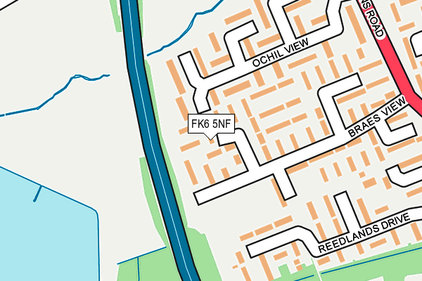 FK6 5NF map - OS OpenMap – Local (Ordnance Survey) FK6 5NF map - OS OpenMap – Local (Ordnance Survey)