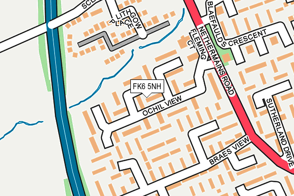 FK6 5NH map - OS OpenMap – Local (Ordnance Survey) FK6 5NH map - OS OpenMap – Local (Ordnance Survey)