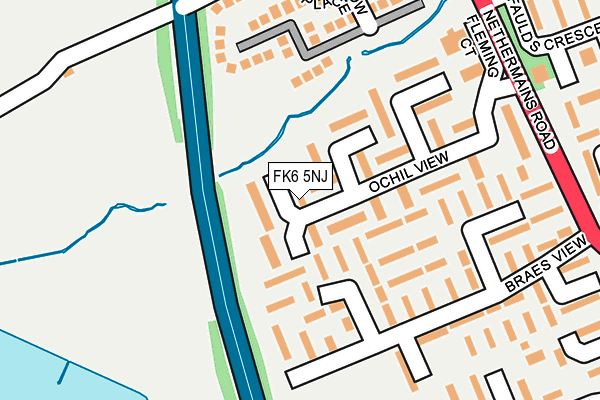 FK6 5NJ map - OS OpenMap – Local (Ordnance Survey) FK6 5NJ map - OS OpenMap – Local (Ordnance Survey)