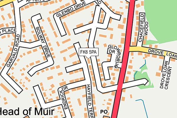FK6 5PA map - OS OpenMap – Local (Ordnance Survey) FK6 5PA map - OS OpenMap – Local (Ordnance Survey)