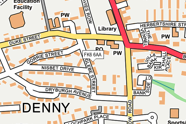FK6 6AA map - OS OpenMap – Local (Ordnance Survey) FK6 6AA map - OS OpenMap – Local (Ordnance Survey)