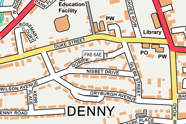 FK6 6AE map - OS OpenMap – Local (Ordnance Survey) FK6 6AE map - OS OpenMap – Local (Ordnance Survey)
