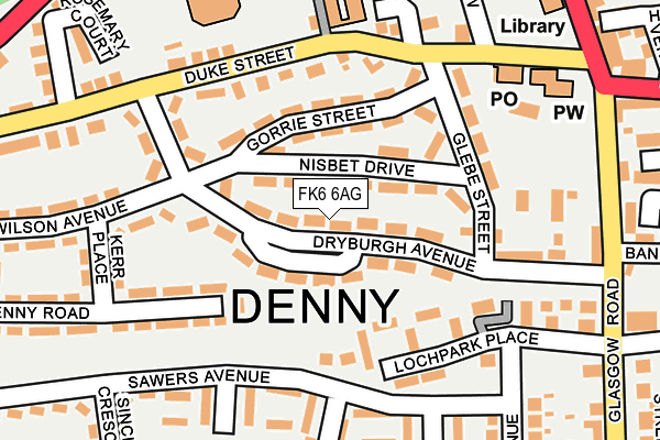 FK6 6AG map - OS OpenMap – Local (Ordnance Survey) FK6 6AG map - OS OpenMap – Local (Ordnance Survey)