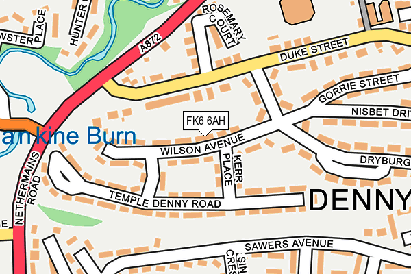 FK6 6AH map - OS OpenMap – Local (Ordnance Survey) FK6 6AH map - OS OpenMap – Local (Ordnance Survey)