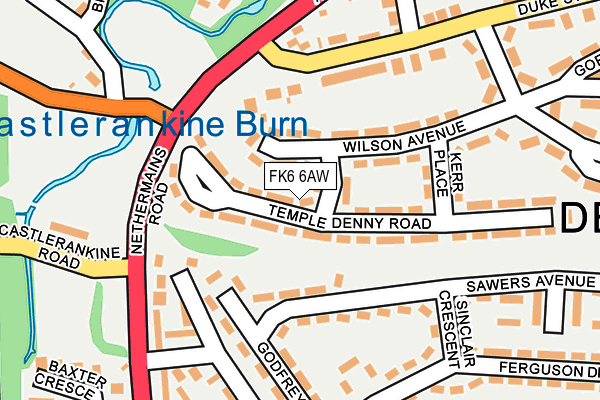 FK6 6AW map - OS OpenMap – Local (Ordnance Survey) FK6 6AW map - OS OpenMap – Local (Ordnance Survey)