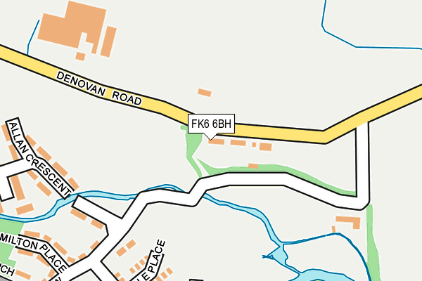 FK6 6BH map - OS OpenMap – Local (Ordnance Survey) FK6 6BH map - OS OpenMap – Local (Ordnance Survey)