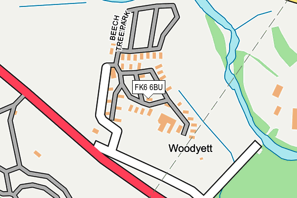 FK6 6BU map - OS OpenMap – Local (Ordnance Survey) FK6 6BU map - OS OpenMap – Local (Ordnance Survey)