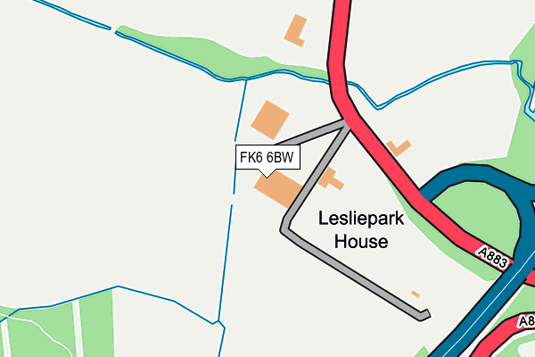 FK6 6BW map - OS OpenMap – Local (Ordnance Survey) FK6 6BW map - OS OpenMap – Local (Ordnance Survey)