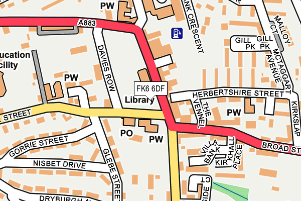 FK6 6DF map - OS OpenMap – Local (Ordnance Survey) FK6 6DF map - OS OpenMap – Local (Ordnance Survey)
