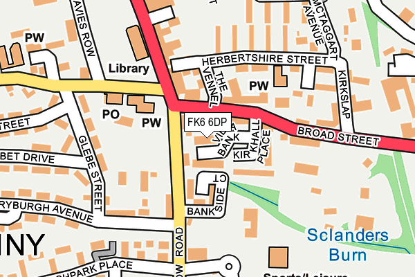 FK6 6DP map - OS OpenMap – Local (Ordnance Survey) FK6 6DP map - OS OpenMap – Local (Ordnance Survey)