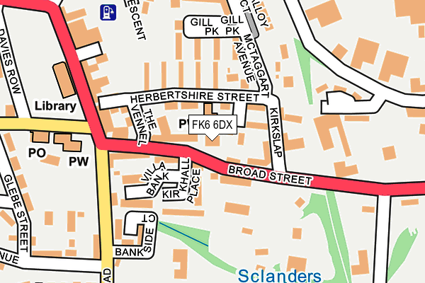 FK6 6DX map - OS OpenMap – Local (Ordnance Survey) FK6 6DX map - OS OpenMap – Local (Ordnance Survey)