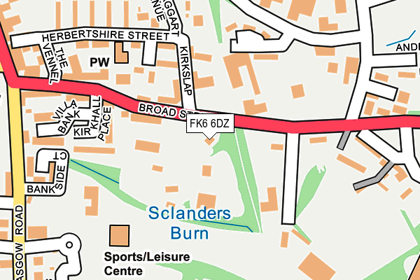 FK6 6DZ map - OS OpenMap – Local (Ordnance Survey) FK6 6DZ map - OS OpenMap – Local (Ordnance Survey)