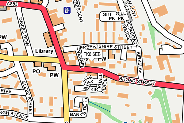 FK6 6EB map - OS OpenMap – Local (Ordnance Survey) FK6 6EB map - OS OpenMap – Local (Ordnance Survey)