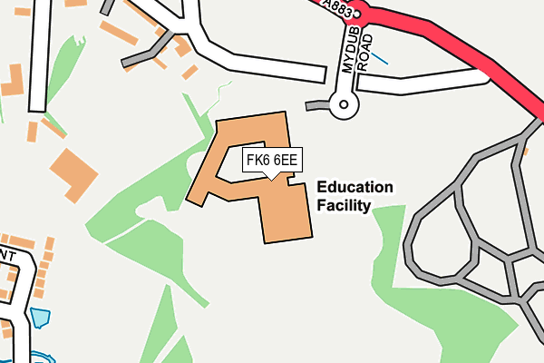 FK6 6EE map - OS OpenMap – Local (Ordnance Survey) FK6 6EE map - OS OpenMap – Local (Ordnance Survey)