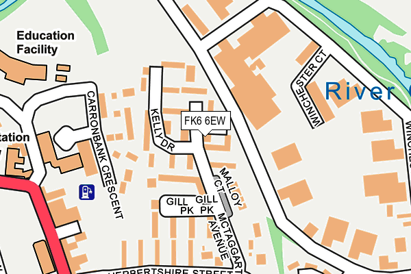 FK6 6EW map - OS OpenMap – Local (Ordnance Survey) FK6 6EW map - OS OpenMap – Local (Ordnance Survey)