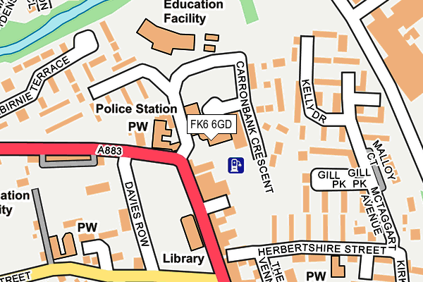FK6 6GD map - OS OpenMap – Local (Ordnance Survey) FK6 6GD map - OS OpenMap – Local (Ordnance Survey)