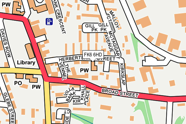 FK6 6HD map - OS OpenMap – Local (Ordnance Survey) FK6 6HD map - OS OpenMap – Local (Ordnance Survey)