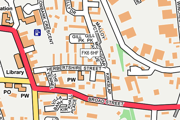 FK6 6HF map - OS OpenMap – Local (Ordnance Survey) FK6 6HF map - OS OpenMap – Local (Ordnance Survey)