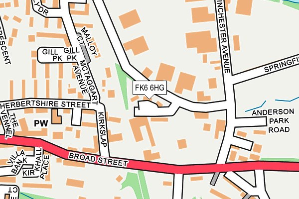 FK6 6HG map - OS OpenMap – Local (Ordnance Survey) FK6 6HG map - OS OpenMap – Local (Ordnance Survey)