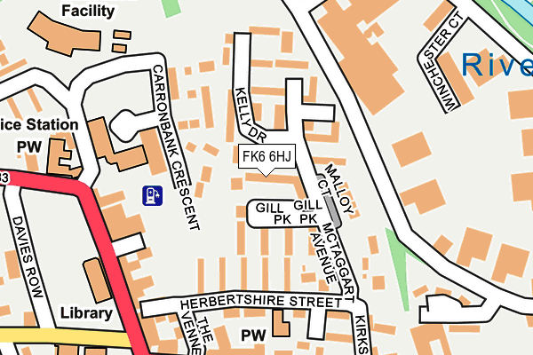 FK6 6HJ map - OS OpenMap – Local (Ordnance Survey) FK6 6HJ map - OS OpenMap – Local (Ordnance Survey)