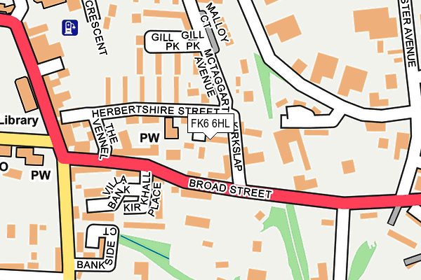 FK6 6HL map - OS OpenMap – Local (Ordnance Survey) FK6 6HL map - OS OpenMap – Local (Ordnance Survey)