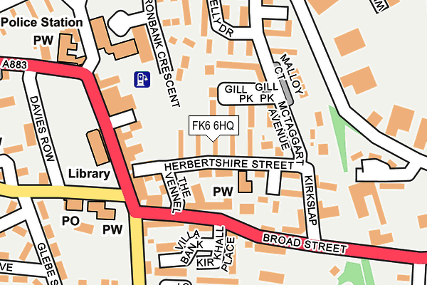 FK6 6HQ map - OS OpenMap – Local (Ordnance Survey) FK6 6HQ map - OS OpenMap – Local (Ordnance Survey)