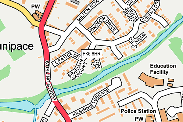 FK6 6HR map - OS OpenMap – Local (Ordnance Survey) FK6 6HR map - OS OpenMap – Local (Ordnance Survey)
