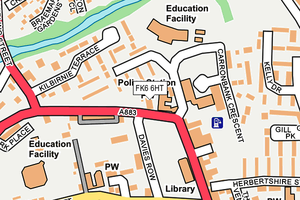 FK6 6HT map - OS OpenMap – Local (Ordnance Survey) FK6 6HT map - OS OpenMap – Local (Ordnance Survey)