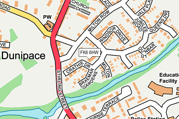 FK6 6HW map - OS OpenMap – Local (Ordnance Survey) FK6 6HW map - OS OpenMap – Local (Ordnance Survey)
