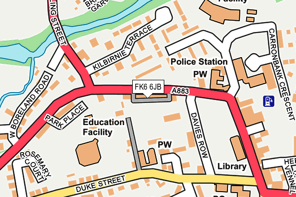 FK6 6JB map - OS OpenMap – Local (Ordnance Survey) FK6 6JB map - OS OpenMap – Local (Ordnance Survey)