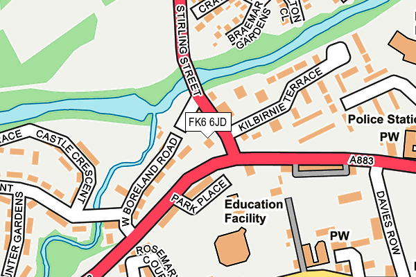 FK6 6JD map - OS OpenMap – Local (Ordnance Survey) FK6 6JD map - OS OpenMap – Local (Ordnance Survey)
